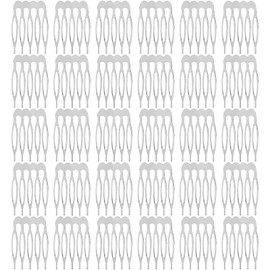 Cinaci 30 Pack Small DIY Craft Silver Gold Metal Hair Side Combs Slides with 5 Teeth Plain Blank Wedding Bridal Veil Combs Headpieces French Twist Updo Bun Holders Clips Hair Accessories (Silver-30 Pack)