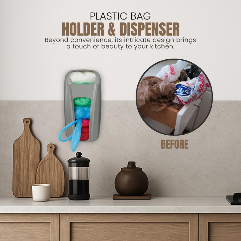 KICHLY Plastic Bags Holder, Durable Grocery Plastics Dispenser, Storage Organizer