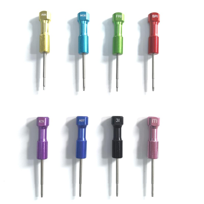 EASYTODENTA 8pcs/Set Dental Lab Implant Screw Driver Kit Dental Abutment