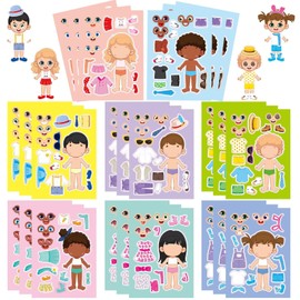 Conzon 24PCS Baby Shower Make a Face Stickers, Boys and Girls Mix and Match Sticker Party Games, Make Your Own Baby Shower Game Stickers DIY Crafts for Adults & Family Party Supplies Decoration Gifts