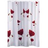 RIDDER リダー シャワーカーテンテキスタイル ヒナゲシ ユニットバス 浴室 間仕切り フラワー 180x200cm RI47800