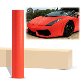 2pcs 4"x8" (10cmx20cm) Sample Matte Glitter Red Vinyl Wrap Sticker Sheet Film DIY Decal Air Release Bublle Free Self Adhesive Peel and Stick