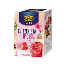 Krüger Glitzista Limo Raspberry Hibiscus, 200 g (10 x 20 g Sachets)