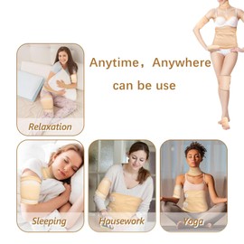 Castor Oil Pack Wrap, 10 Pcs Reusable Organic Packs Kit for Hands, Back, Chest, Waist, Knees and feet, Adjustable Elastic Strap Castor Oil Pack for Muscle Pain, Blood Circulation