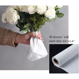 10Pcs Flower Water Absorbent Cotton Fresh Flower Water Retainer Cotton Paper Floral Bouquet Water Tube Replacement Flower Wrapping Cotton Paper Wet Floral Foam Florist Floral Arrangement Supplies
