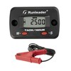 Runleader LCD Operator Hour Counter Tachometer with Alligator Clip, Maintenance
