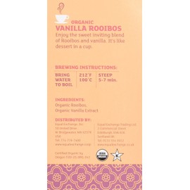 Equal Exchange Organic Vanilla Rooibos Tea, 20-Count (Pack of 3)
