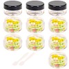 Pack of 10 containers, 10 ml, jars with lid, lip