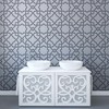 NAKLEO Mazara Tile Reusable Plastic Stencil - Spanish Lines Moorish