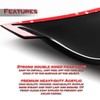 RACING9SPEED Black ABS Rear Roof Window Deflect Visor Spoiler Wing
