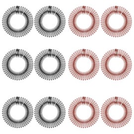 Classicseali 12pcs 90s Zig Zag Hair Band, Comb Headband, 90s Zigzag Headband, Spiky Headbands for Women with Teeth, Flexible Stretch Claw Headbands for Womens, Girls and Sports, Black and Brown