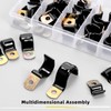 Mardatt 40Pcs 7 Sizes 6mm-25mm Vinyl Coated Cable Half-Clamps Kit,