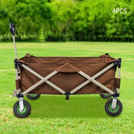 10"/8" Pneumatic Caster Wheels Set of 4,2 Swivel & 2 Rigid,Heavy Duty Air Tires Rubber Wheel,Weight Capacity 125kg/ 275.58lbs. (8")