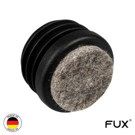 Pack of 16 Round Pipe Plugs with Welded Felt, Felt Gliders, Slat Plugs, Various Sizes, Furniture Gliders, Chair Leg Protectors, Protective Caps (Outer Diameter: 18 mm, Pipe Wall Thickness: 1.5-2 mm)