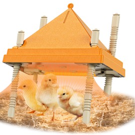 BREDASINX Brooder Plate for Chicks,10" x 10" Heat Plate for Chicks with Triangular Cone Anti-Perch Design