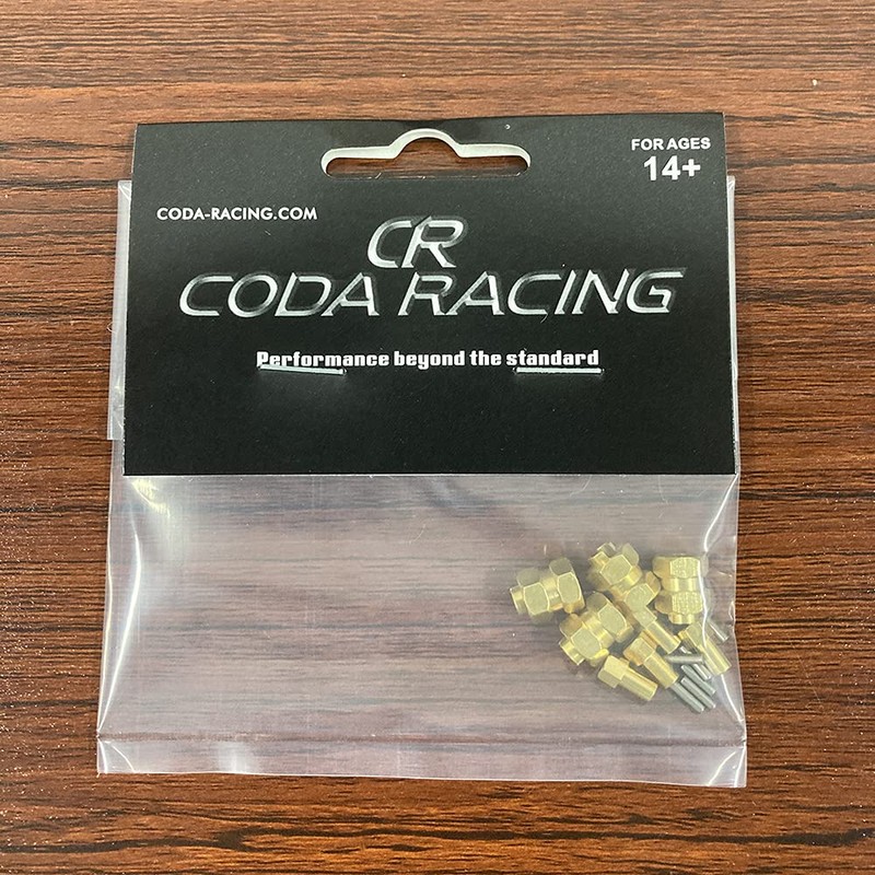 CODA RACING 4Pcs Brass Extended 7mm Hex Wheel Hubs 8mm