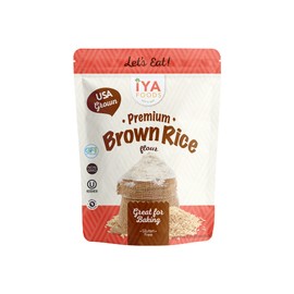 Iya Foods Premium Brown Rice Flour, Easy to bake, Plant Based, Vegan, Kosher Certified, Gluten Free Certified | Grown in The USA, 3.5 lbs Pack