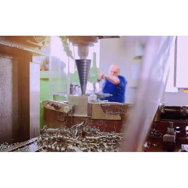 Cottssog Four Spiral Flute Cobalt Step Drill Bit 4-12MM