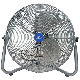 iLIVING 20 Inch 7500 CFM Turbo High Velocity Floor Fan, 3-Speed Heavy Duty Metal Fan for Office, Commercial, Workstation, Greenhouse, Garage, Warehouse, Shop Attic Use, Silver, UL Listed