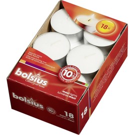 BOLSIUS 18 Count Maxi Tealight Candles - 10 Hour White Unscented Smokeless Tealights - Premium European Quality - Tea Candles for Weddings, Parties, Spas, Churches, Home, and Any Special Occasion