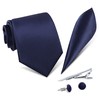 SUNOGE Necktie, Chief, Tie Clip, 5-piece Set, For Business, Weddings,