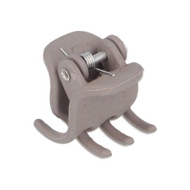 PARSA Beauty Nature Love Mini Wheat Straw Hair Claw Pack of 6 - Sustainable Hair Clip Made of Natural Material - Hair Accessory for Fashionable Hair Styling - Hair Clip Taupe