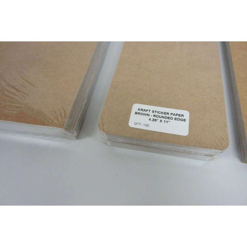 Kraft LOT OF 100 | Printable Kraft Sticker Label Paper