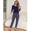 Aseniza Women's Pyjamas Set Cotton Long Sleeve Pjs for Ladies
