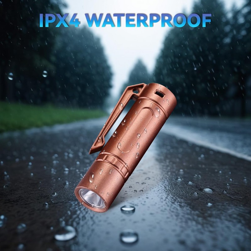 HECLOUD Mini Flashlight 300 Lumens - 3 Modes (High/Low/Strobe) -