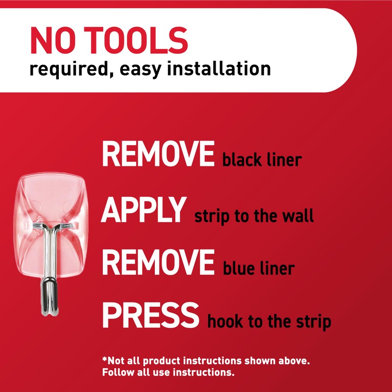 Command Small Clear Wire Toggle Hooks, 10 Hooks and 12