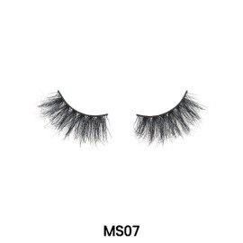 Laflare 3D SILK MINK MAX VOLUME Premium Faux Mink 25mm Extra Long Eyelashes, Cat Eyes, Wispy, Fluffy, Soft as Mink, Multi-layered Dramatic Volume False Lashes (LFMS-MS07)