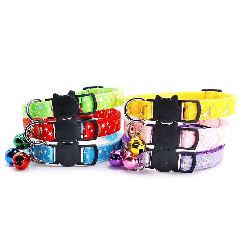 Reflective Cat Collars Breakaway with Bell 2-Pack Girl Boy Pet