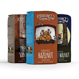 Kalamazoo Coffee Co Regular Ground -12 oz. bag, Pack of 3 (Flavored Ground Variety Pack, 12 oz., Pack of 3)