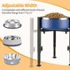 Adjustable Dog Bowl Stand，Width7-10.7 Inches, Height 9.8-13.4 Inches, Sturdy Square