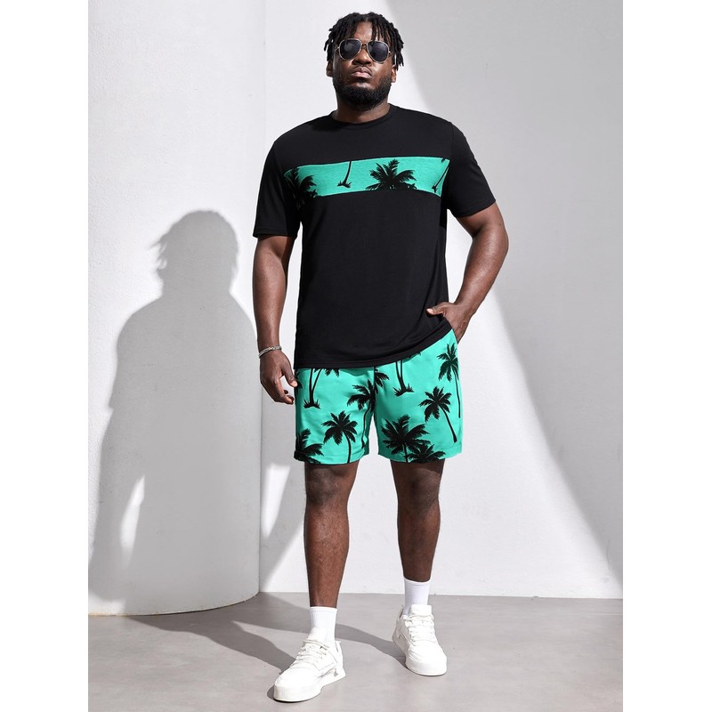 Floerns - Conjunto de 2 piezas bohemio con estampado de