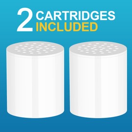 BEBOLL 20 Stage Shower Filter Replacement Cartridge for Hard Water Universal Shower Filter Refill - Removes 99% Chlorine, Heavy Metals, Impurity, Improve Skin & Hair(2pcs, No Housing)