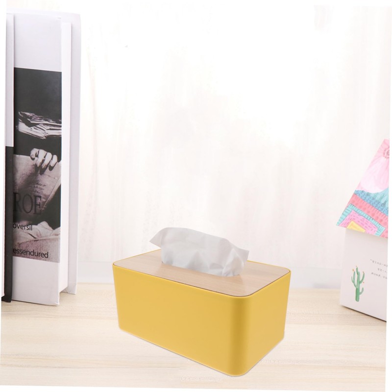Alipis Pp Wood Desktop Tissue Box Napkin Storage Modern Design