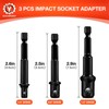 BLACKROBOT 3-Pieces Impact Socket Adapter, 1/4" 3/8" 1/2" Impact Grade