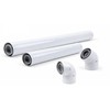 Uzman-Versand, 90° Concentric Air/Exhaust Elbow Diameter 80/125 mm, Inner Plastic