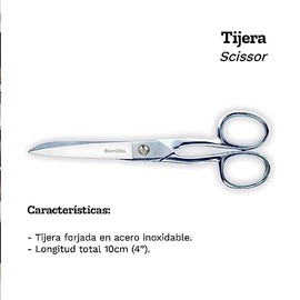 BARRILITO Tijera Costura de Acero Forjado Barrilito10.2 cms 4". 8642-4CN