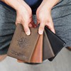 Polare Luxury RFID Blocking Leather Passport Holder Travel Wallet for
