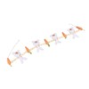 Easter Bunny Carrot Wreath Decor Spring Garland for Home Party