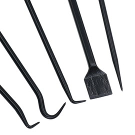 9pc Heavy Duty Pick & Hook Scraper & Hook Set O Rings Seals Bushes