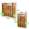 oridom Expandable Acacia Kitchen Drawer Organizer for Cutlery and Utensils,
