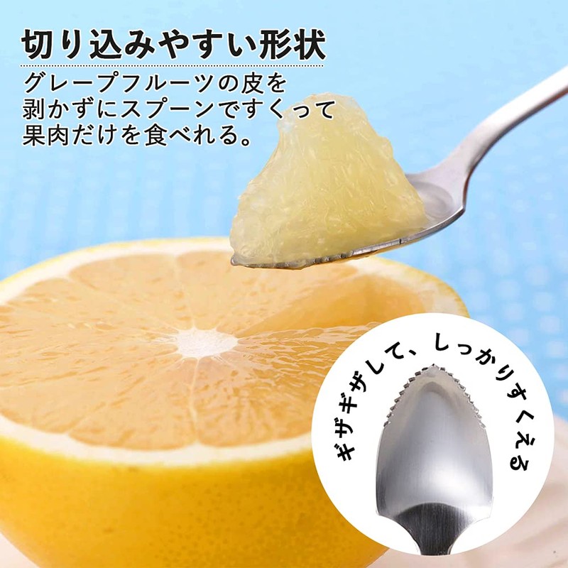 Shimomura 28016 Fruit Spoons, Nico Stainless Steel, Set of 5,