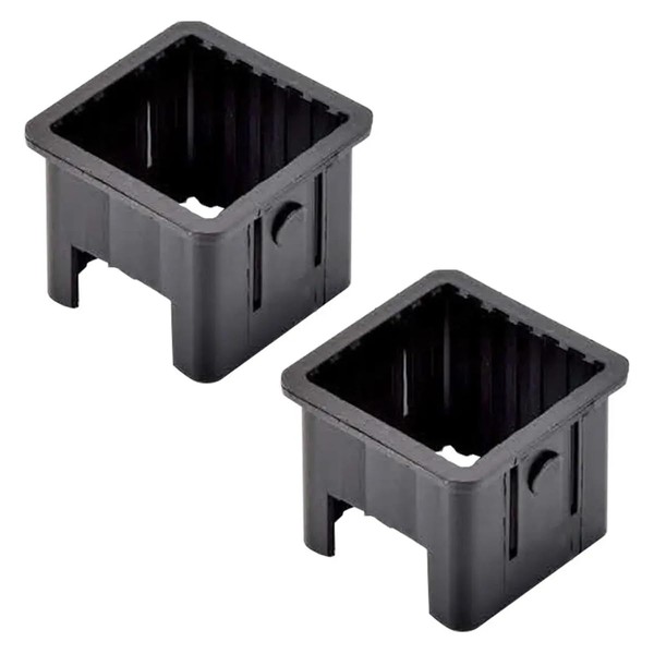 2 Pack Square Tube Inserts Sleeve Converter Edge Length 50mm