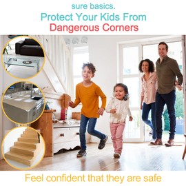 Corner Protector for Baby (24 Pack) - Clear Corner Protectors, Furniture Corner Guard & Edge Safety Bumpers - Baby Proof Bumper & Cushion to Cover Sharp Furniture & Table Edges (L Shape)