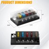 PSEQT 12V Fuse Block, 4 Circuit Blade Marine Fuse Panel