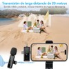 GARUISKY 3 en 1 Microfono Inalambrico de Solapa 2 Pack