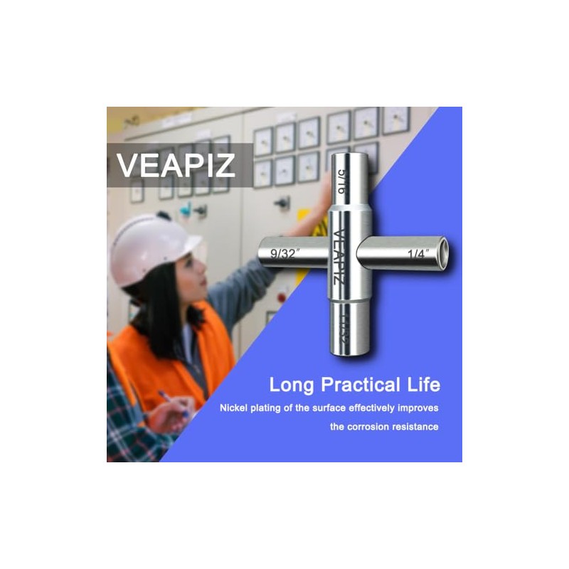 VEAPIZ 2PCS Multifunctional Water Utility Key Set